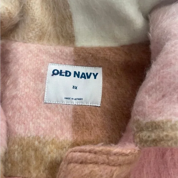 Old Navy NWOT wool blend plaid Shacket size 3X - Picture 2 of 3